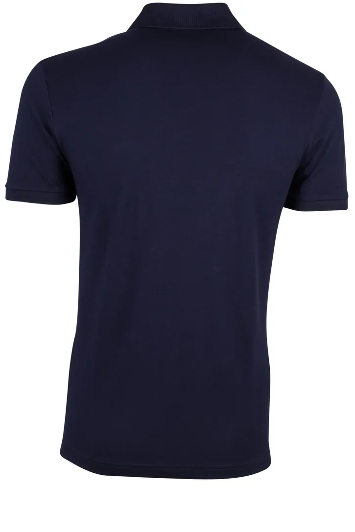 Lacoste polo donkerblauw effen katoen slim fit