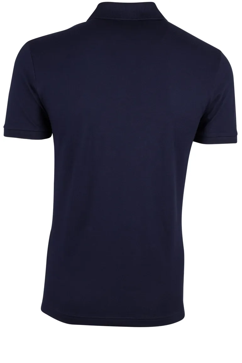 Lacoste polo slim fit donkerblauw effen katoen