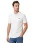 polo Lacoste wit effen katoen slim fit