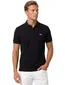 Lacoste polo slim fit zwart effen katoen