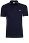 polo Lacoste donkerblauw effen katoen slim fit
