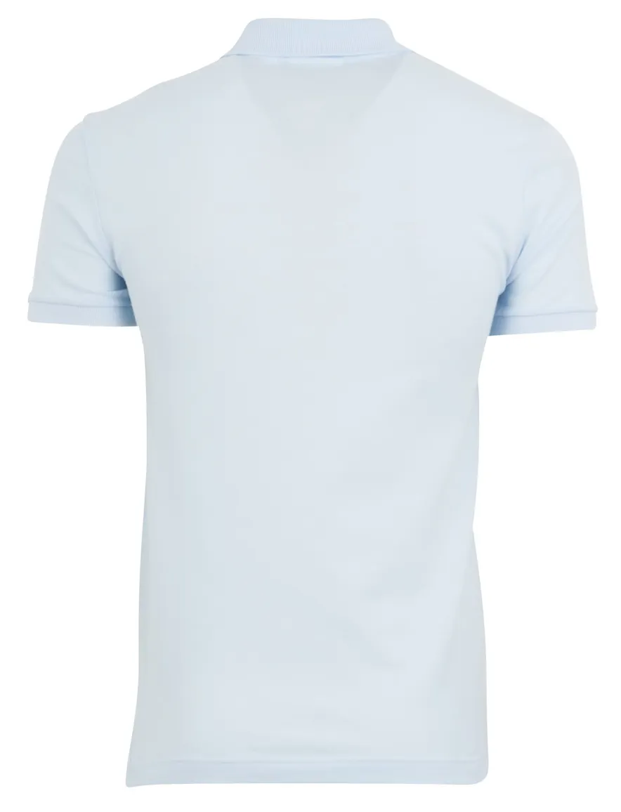 Lacoste polo slim fit lichtblauw effen katoen