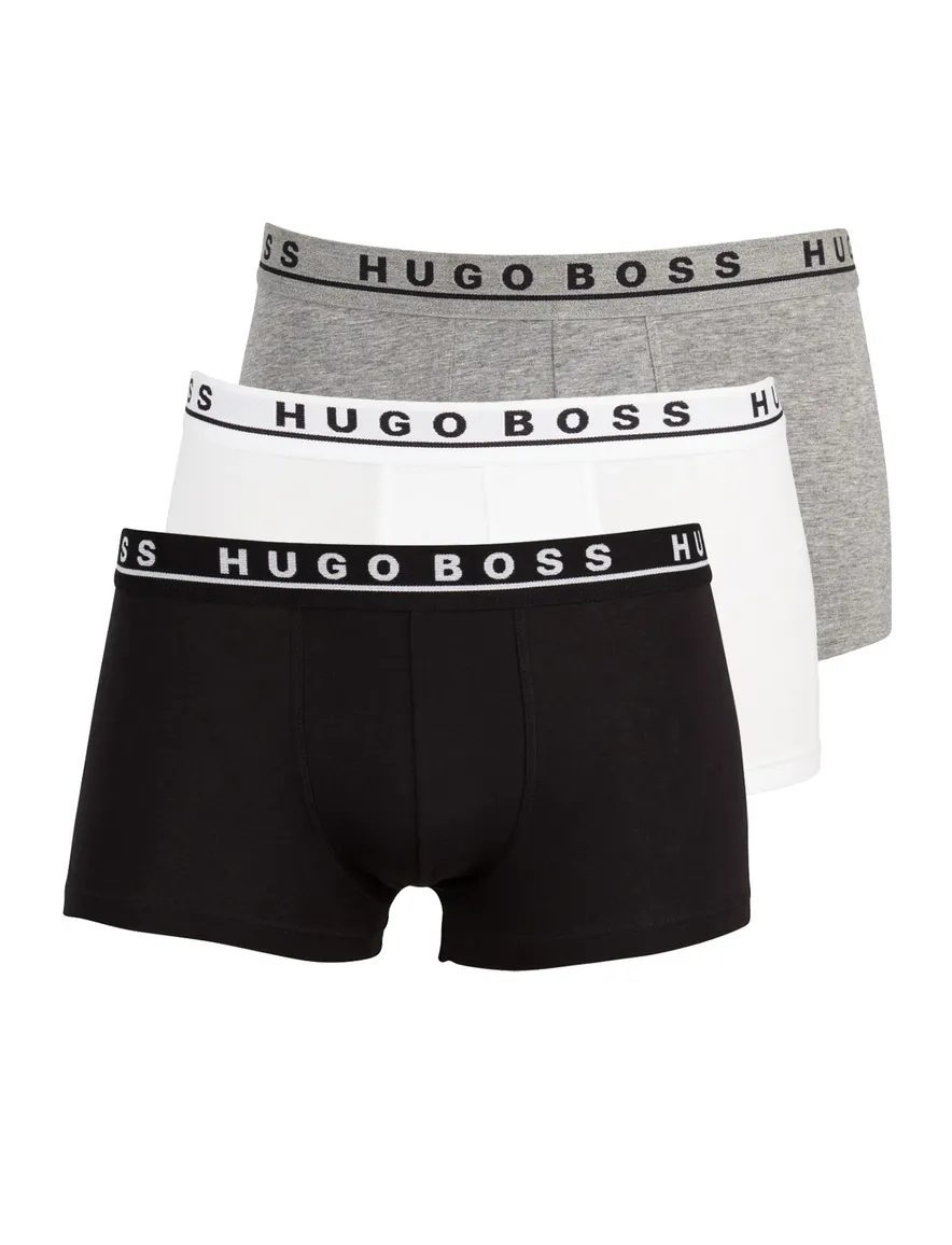 Hugo Boss boxershort zwart/grijs/wit 3-pack