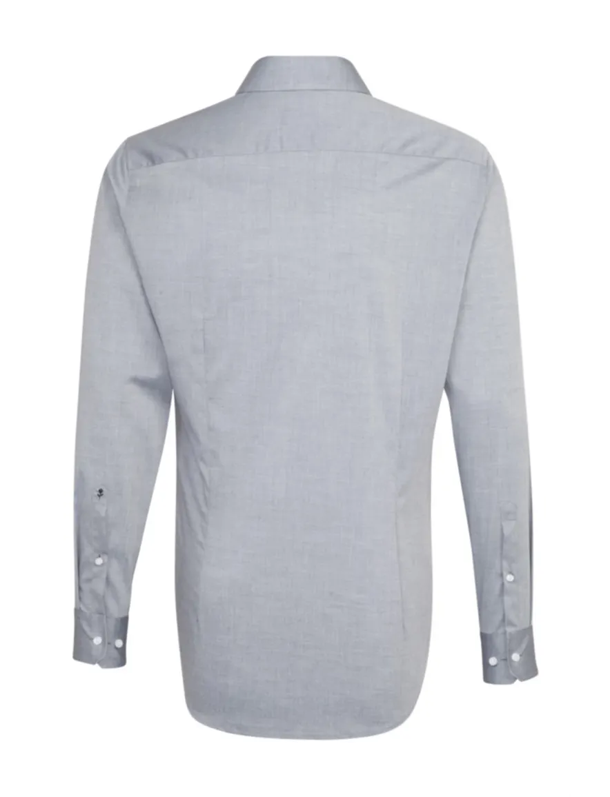 Seidensticker Shaped shirt grijs chambray