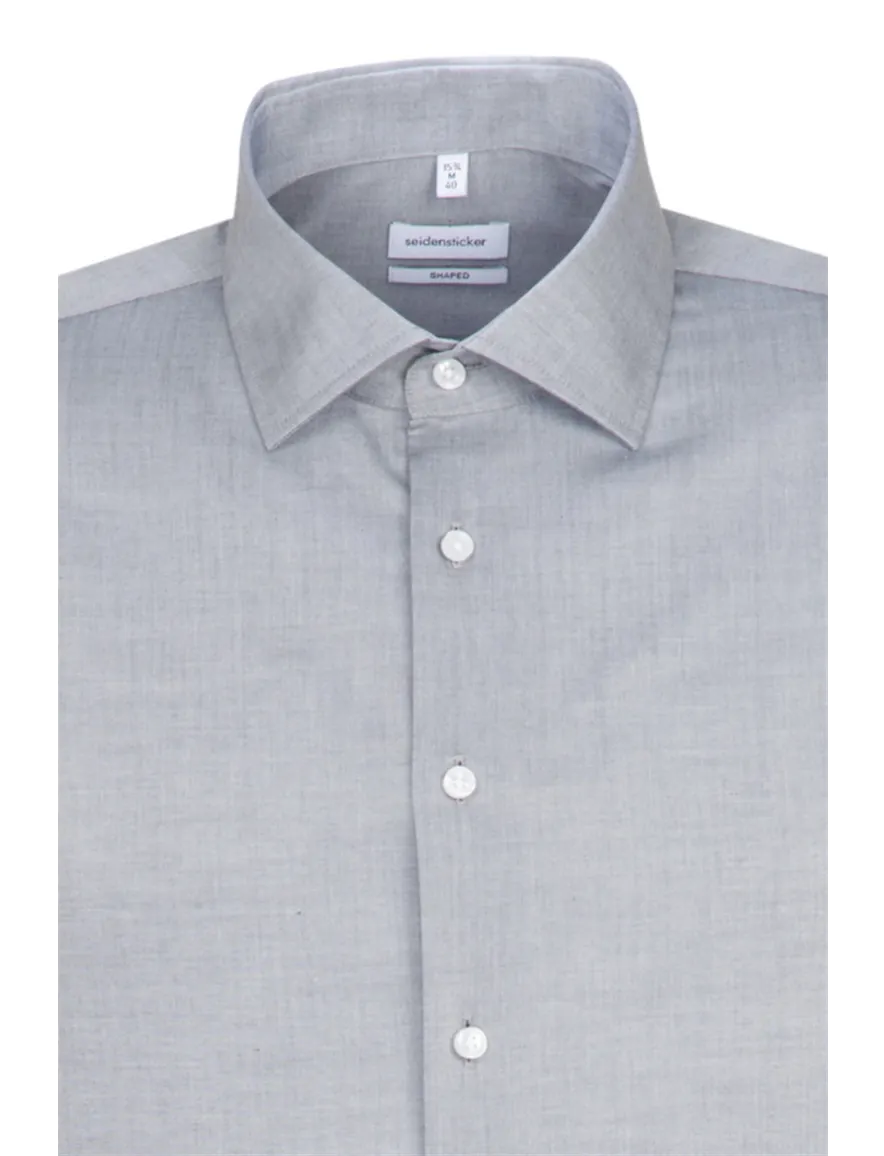 Seidensticker Shaped shirt grijs chambray