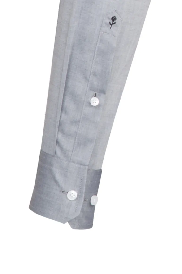Seidensticker Shaped shirt grijs chambray