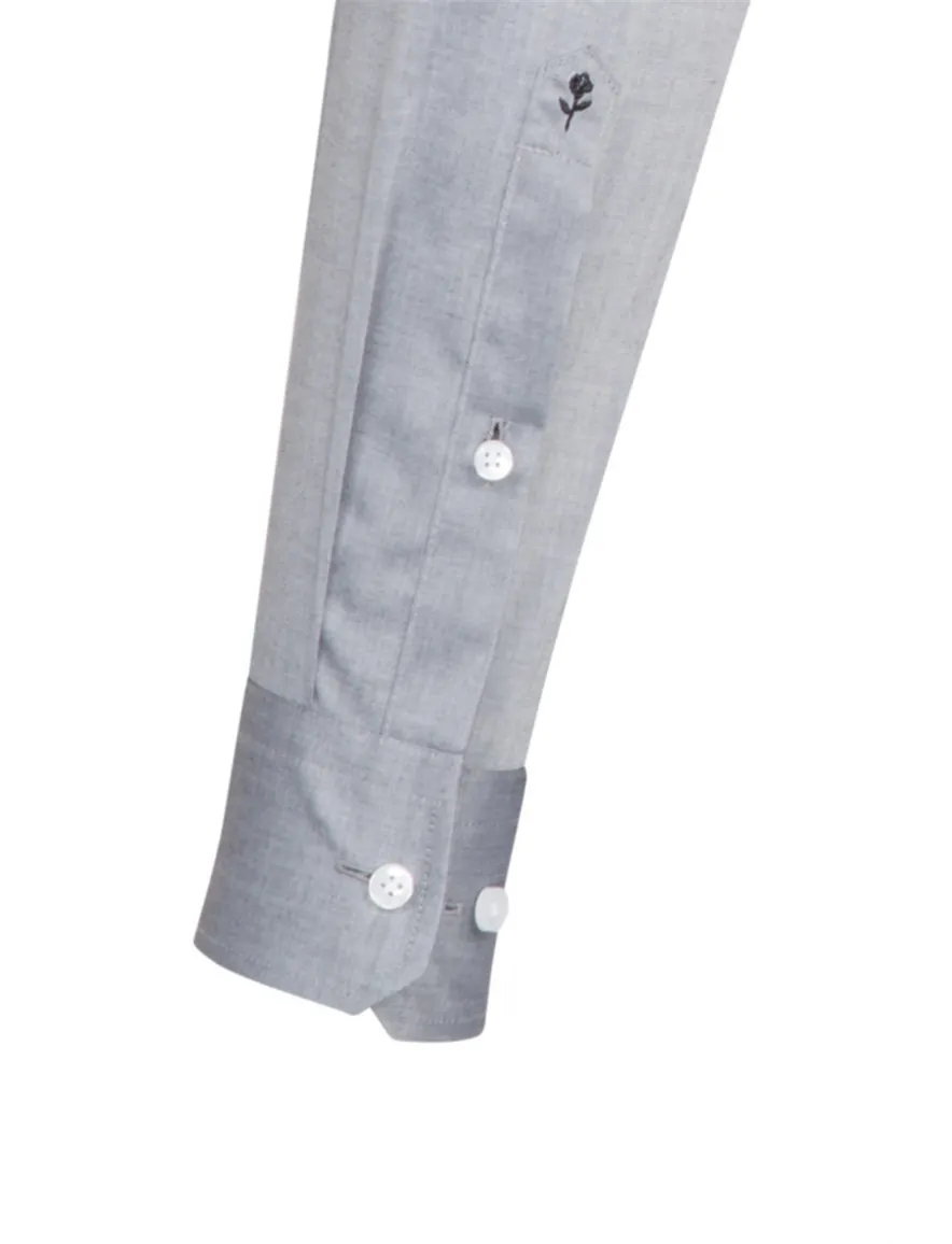Seidensticker Shaped shirt grijs chambray