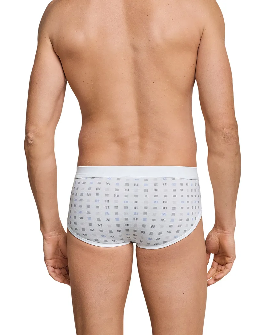 5=4 Schiesser slip wit motief 2-pack