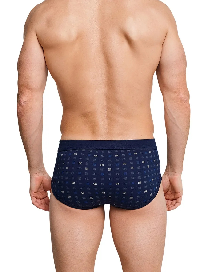5=4 Schiesser slip donkerblauw motief 2-pack