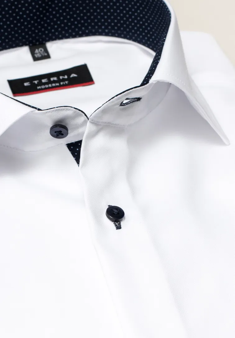Eterna modern fit overhemd wit mouwlengte 7