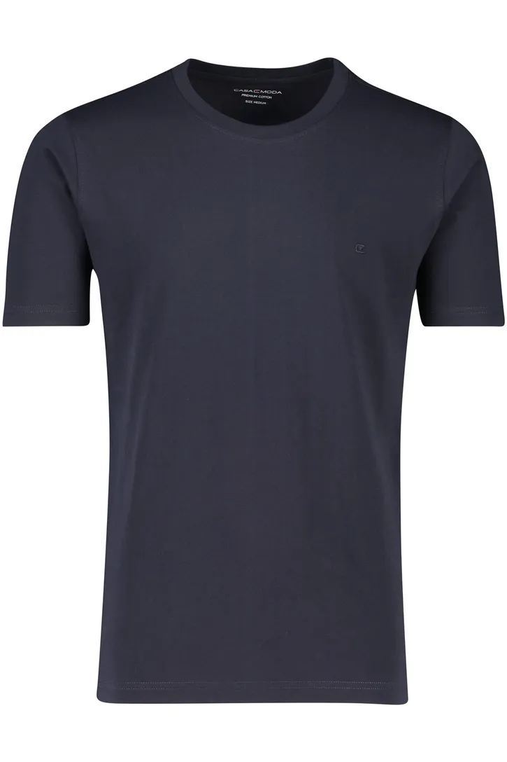 katoenen Casa Moda t-shirt effen donkerblauw