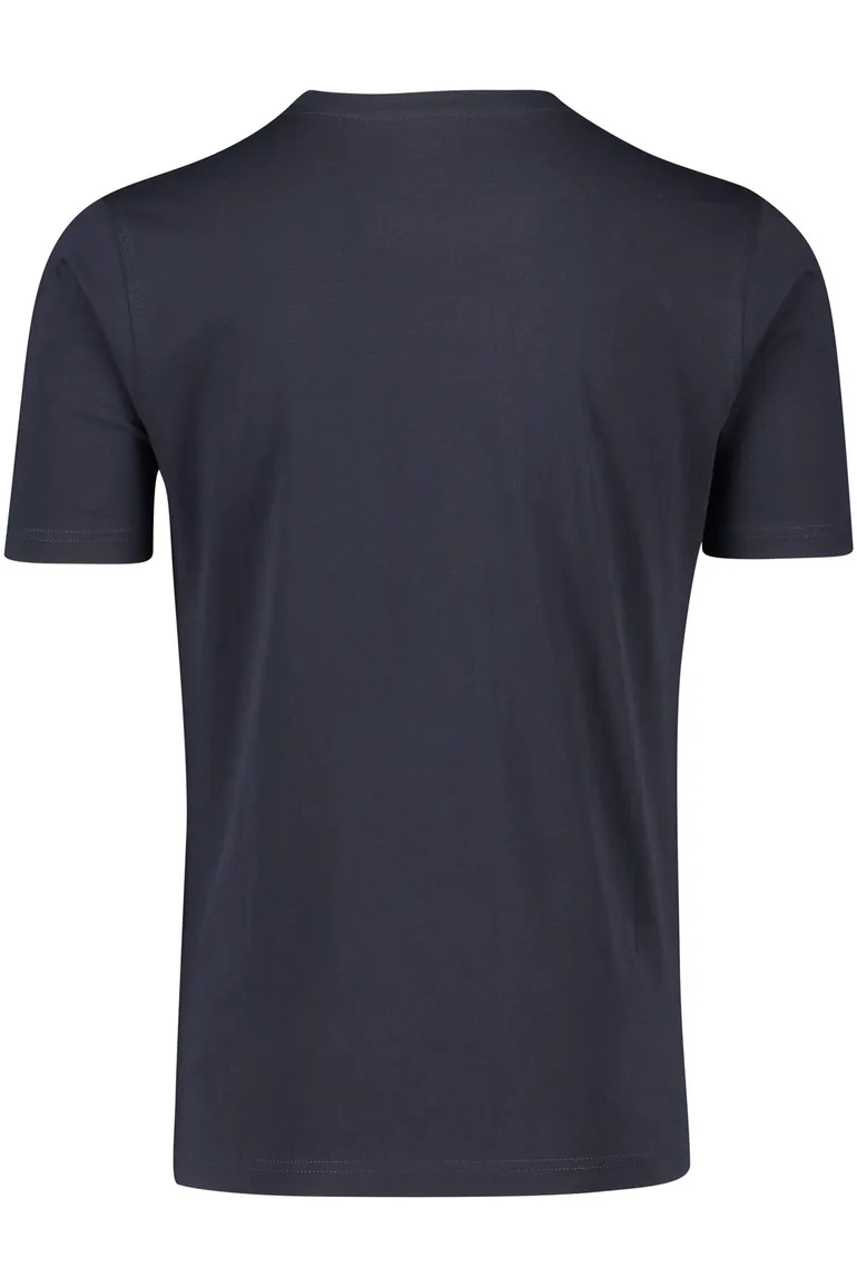 Casa Moda t-shirt effen donkerblauw katoen