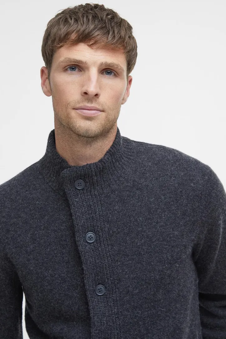 Vest Barbour antraciet gemêleerd