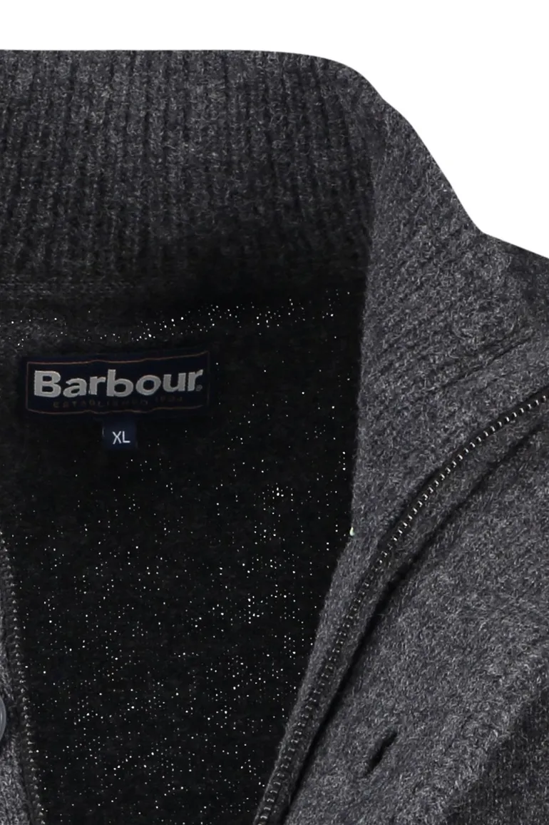 Barbour vest grijs effen lamswol