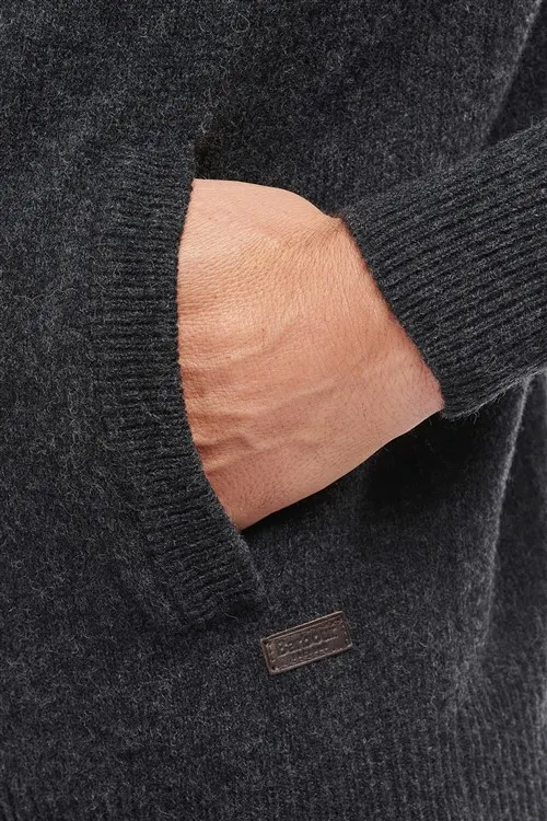Vest Barbour antraciet gemêleerd