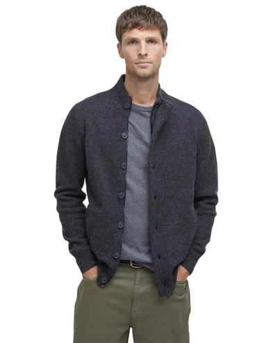 Barbour Barbour vest grijs effen lamswol