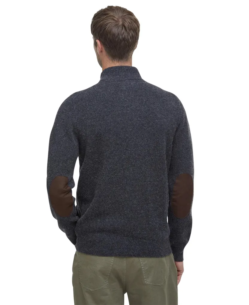 Vest Barbour antraciet gemêleerd