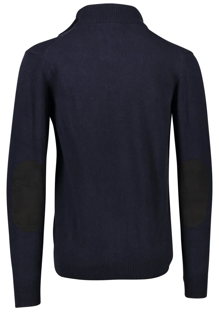 Barbour lamswollen vest opstaande kraag donkerblauw