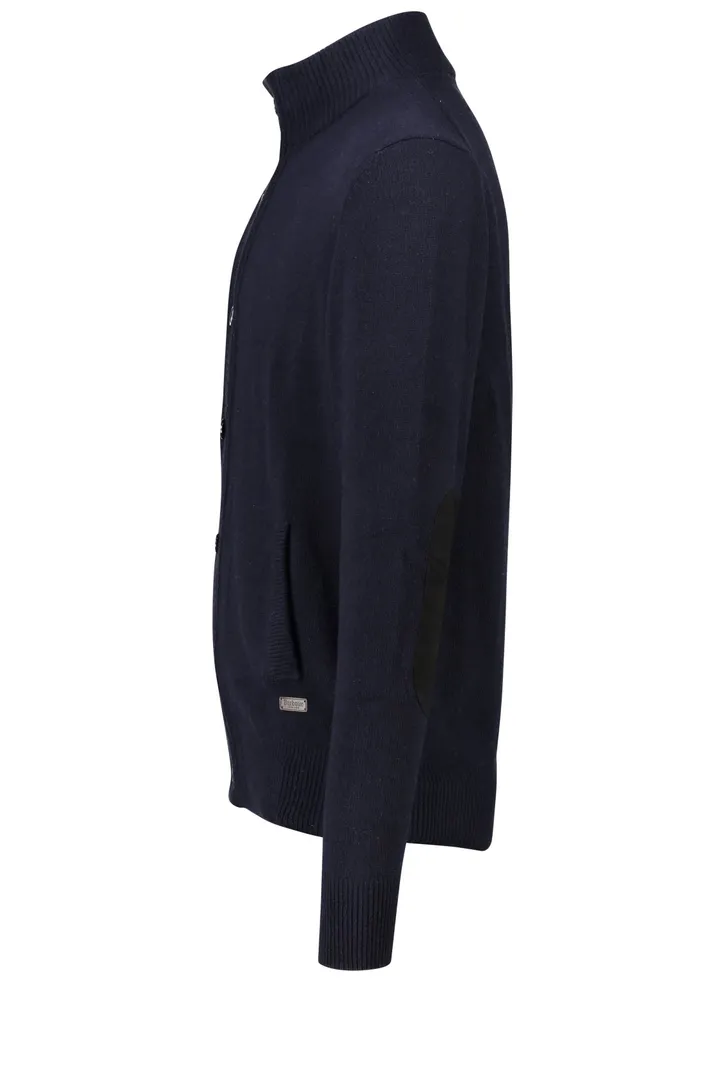 Barbour lamswollen vest opstaande kraag donkerblauw