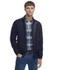 Barbour lamswollen vest opstaande kraag donkerblauw rits + knoop effen