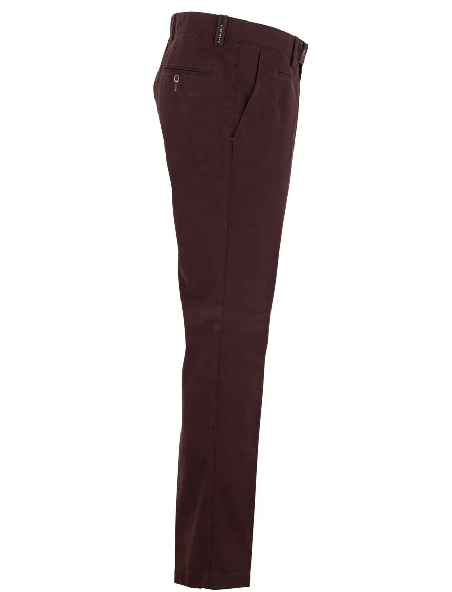 Broek Portofino aubergine slim fit