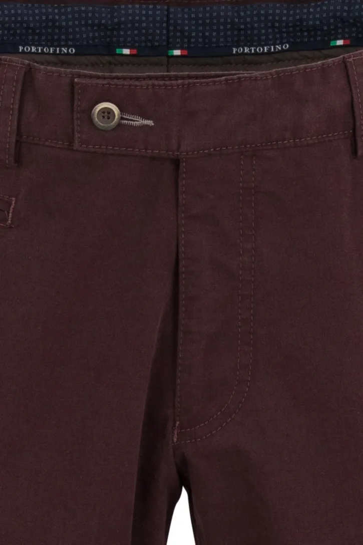 Portofino slim fit chino aubergine Ghibli