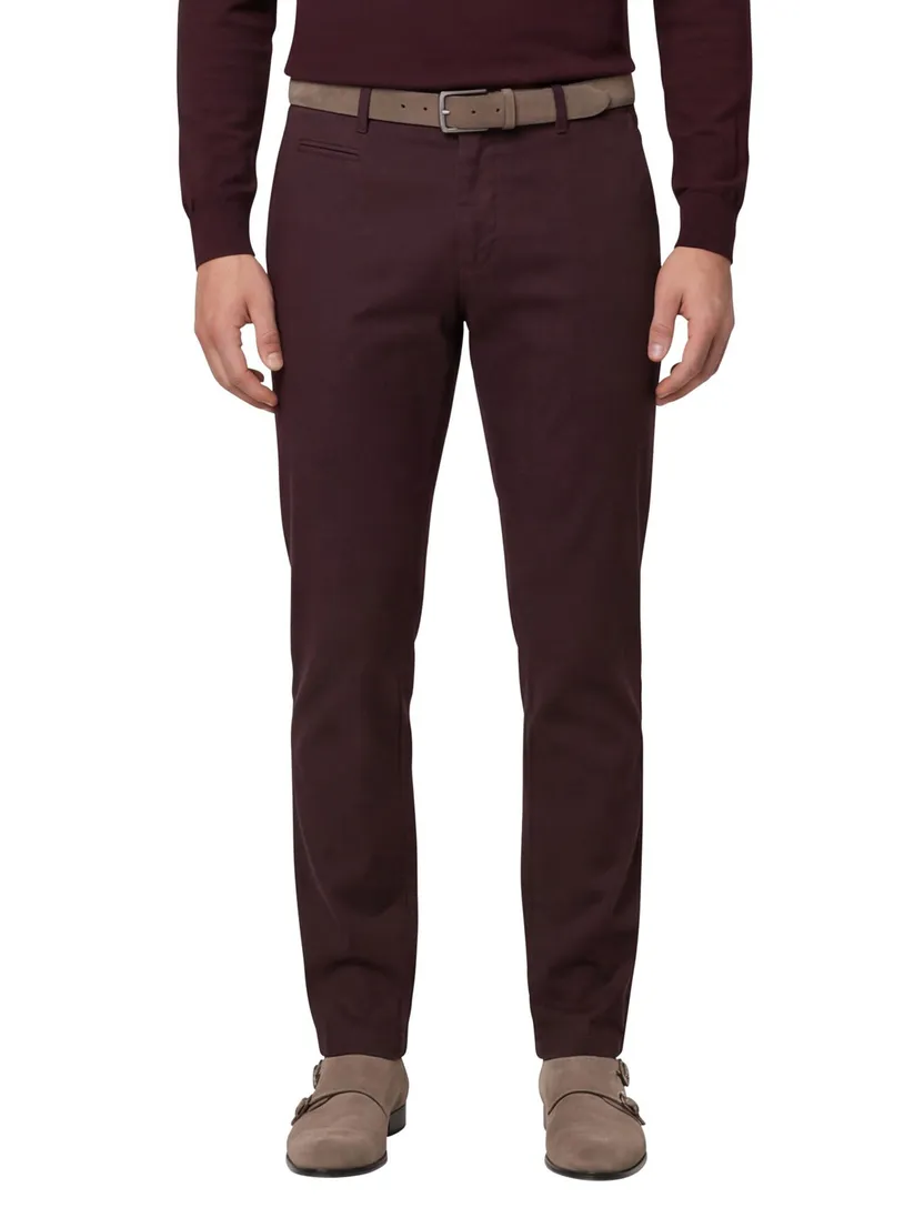 Portofino slim fit chino aubergine Ghibli