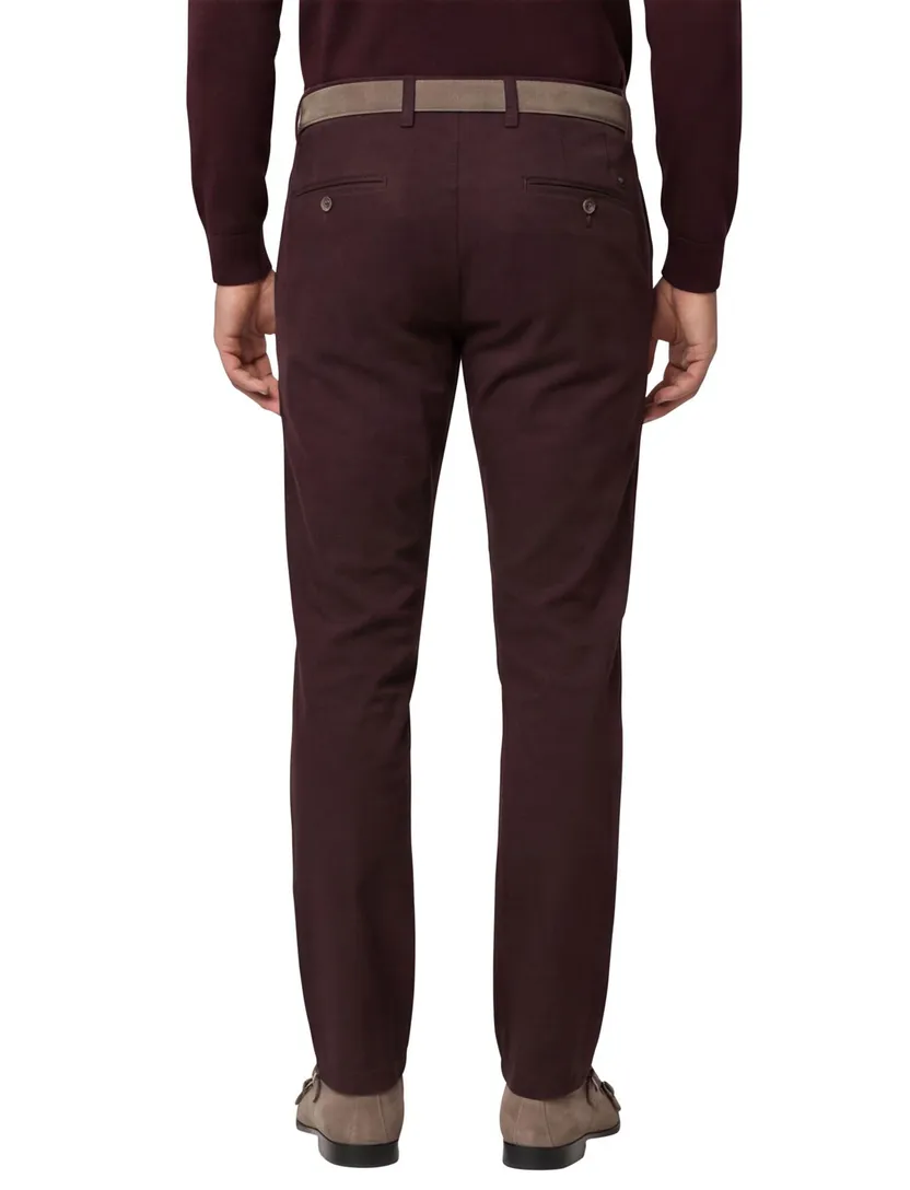 Portofino slim fit chino aubergine Ghibli
