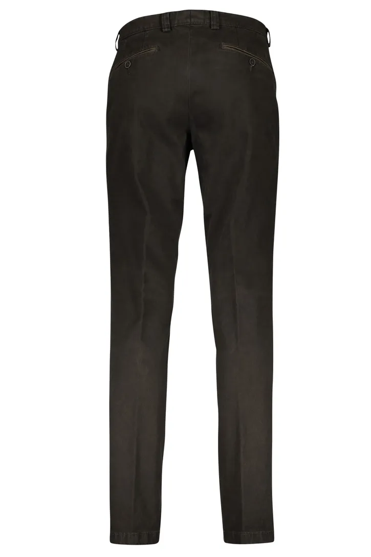 Portofino broek slim fit donkerbruin