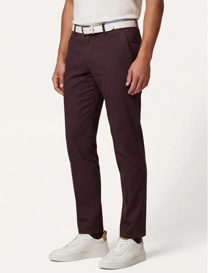 Pantalon Portofino bordeaux slim fit