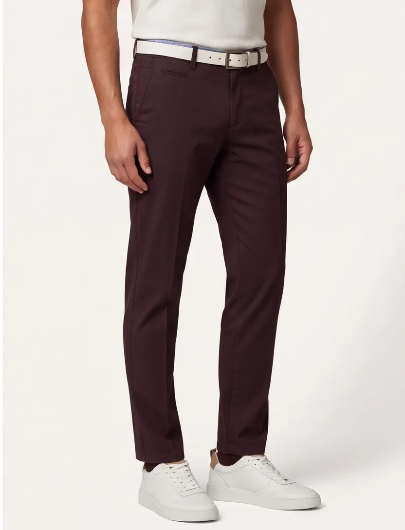 Pantalon Portofino bordeaux slim fit