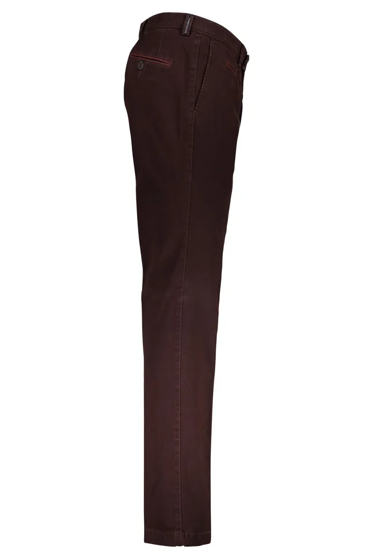 Pantalon Portofino bordeaux slim fit