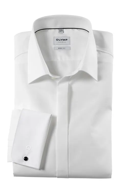 Olymp Level Five overhemd mouwlengte 7 extra slim fit wit effen katoen