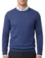 Olymp Level 5 pullover scheerwol navy ronde hals