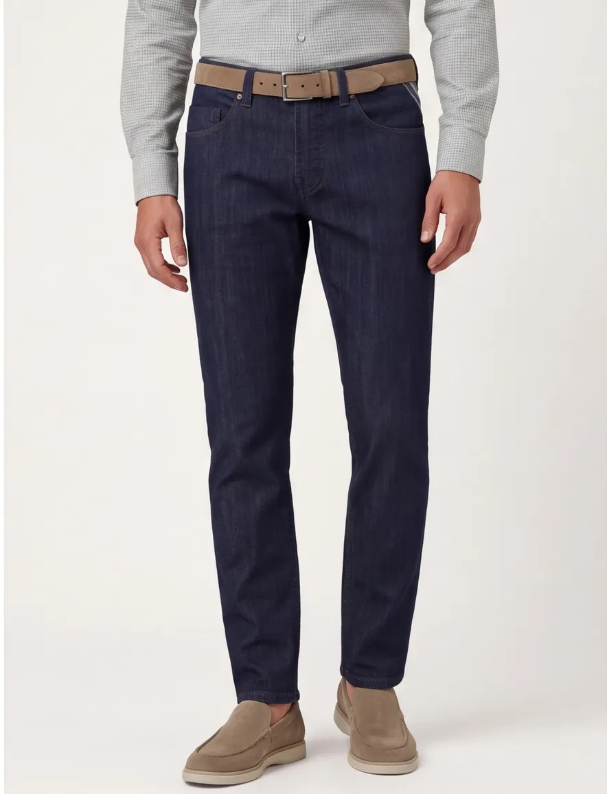 M.E.N.S. broek Detroit 5-pocket donkerblauw