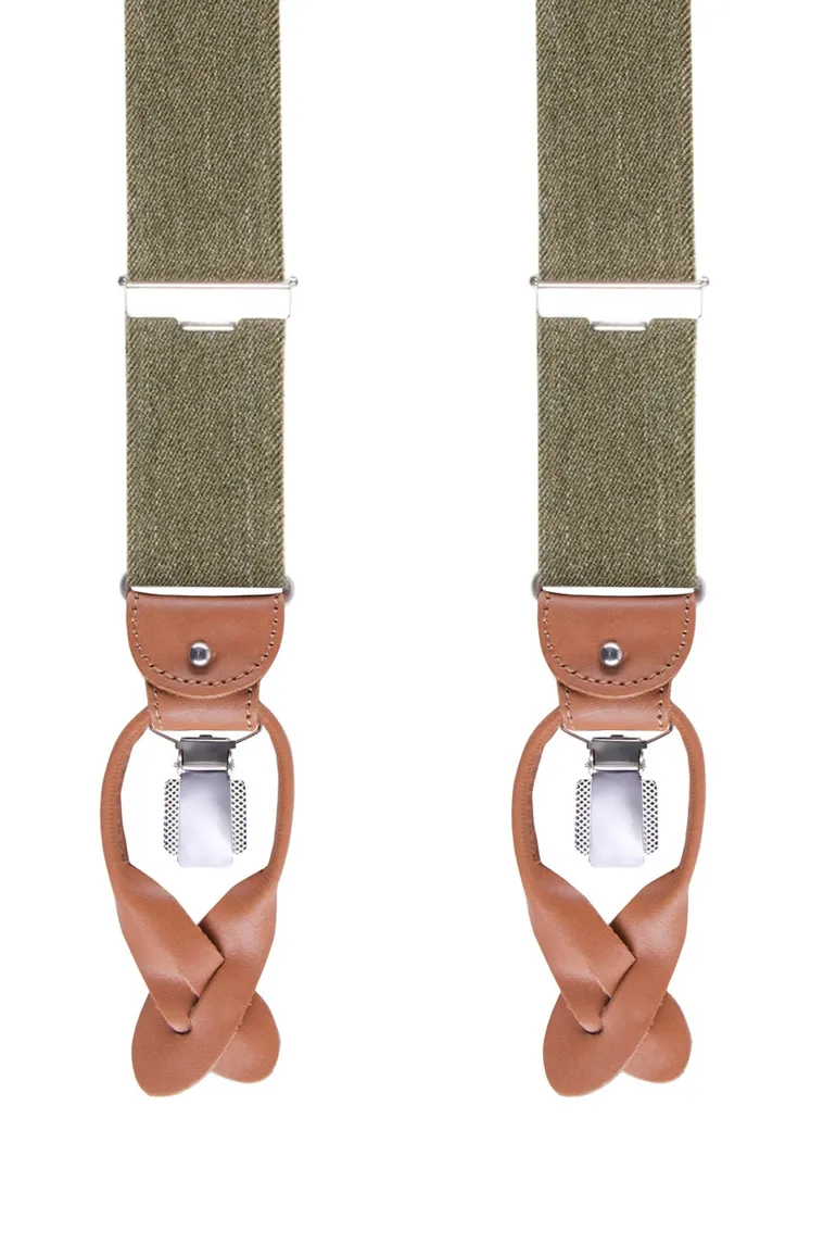 Bretels Profuomo groen melange
