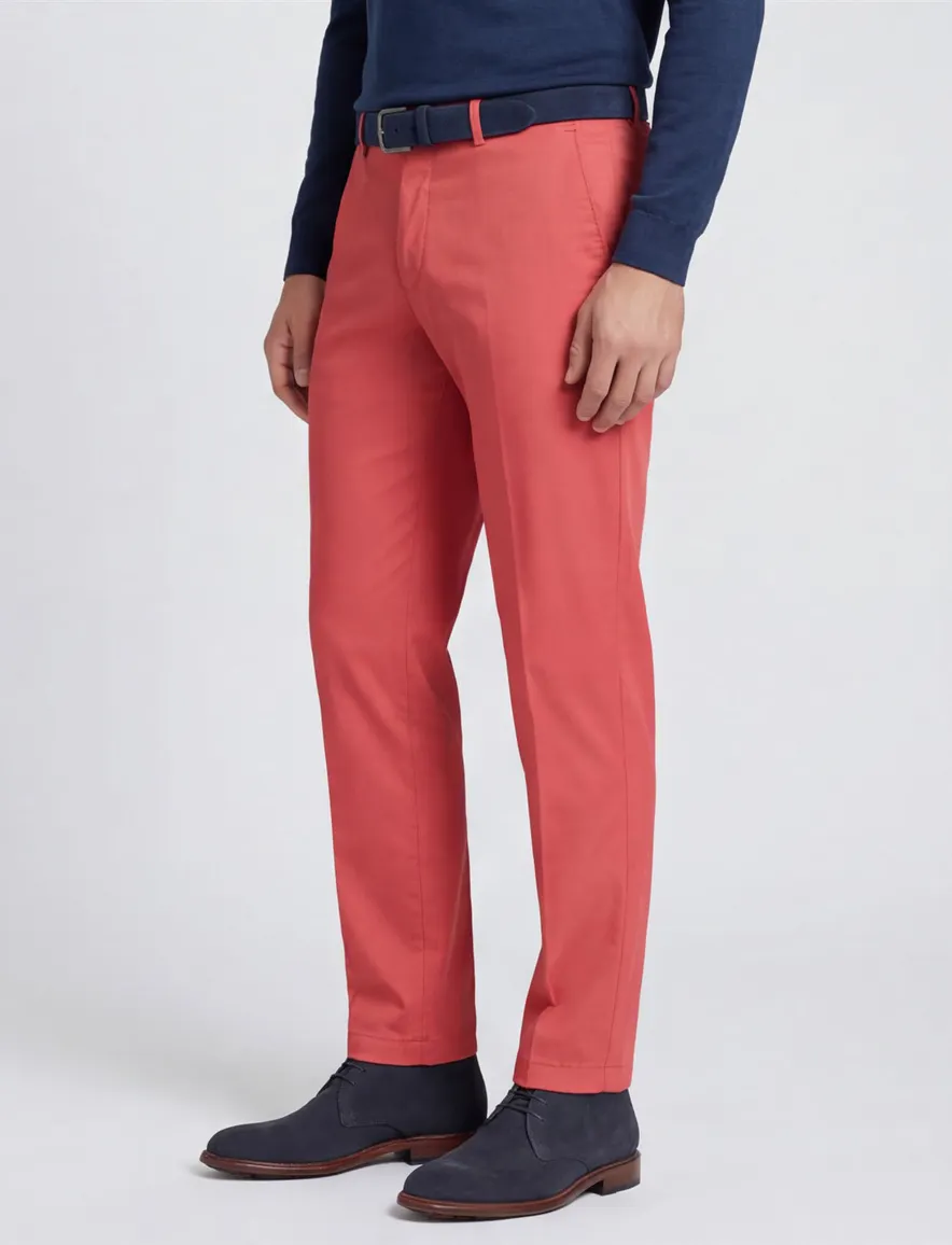 Hiltl chino Peaker-S roodroze contemporary fit