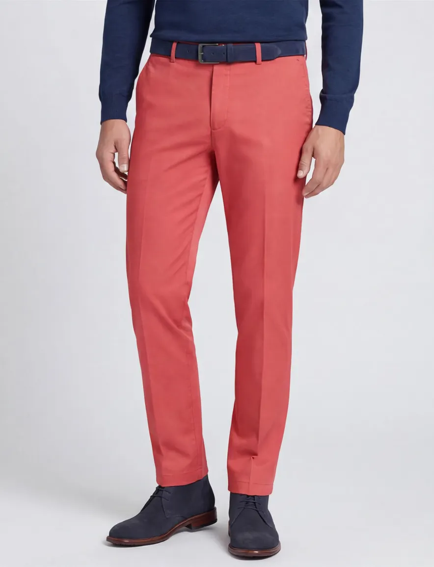 Hiltl chino Peaker-S roodroze contemporary fit