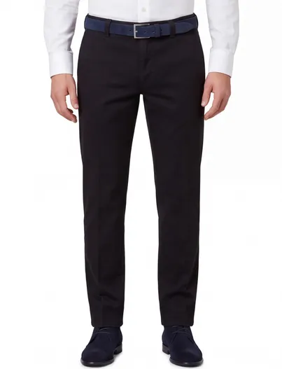M.E.N.S. M.E.N.S. pantalon met riem Madrid zwart