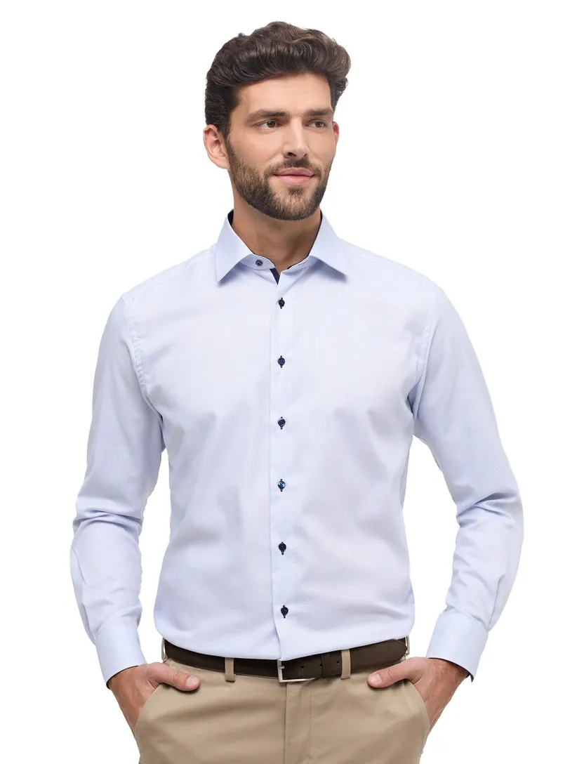 business overhemd Eterna Modern Fit lichtblauw