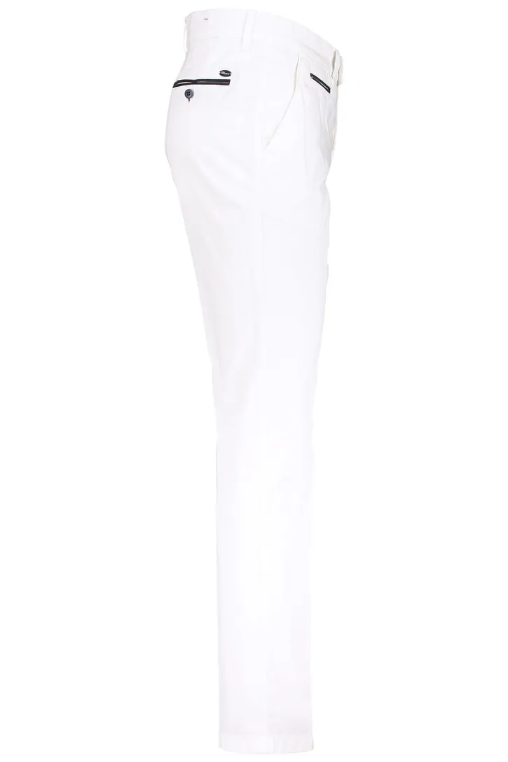 Gardeur pantalon katoen Benny wit