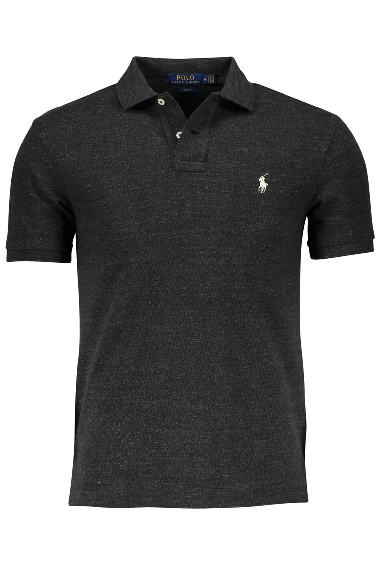 Polo Ralph Lauren polo slim fit grijs gemêleerd katoen