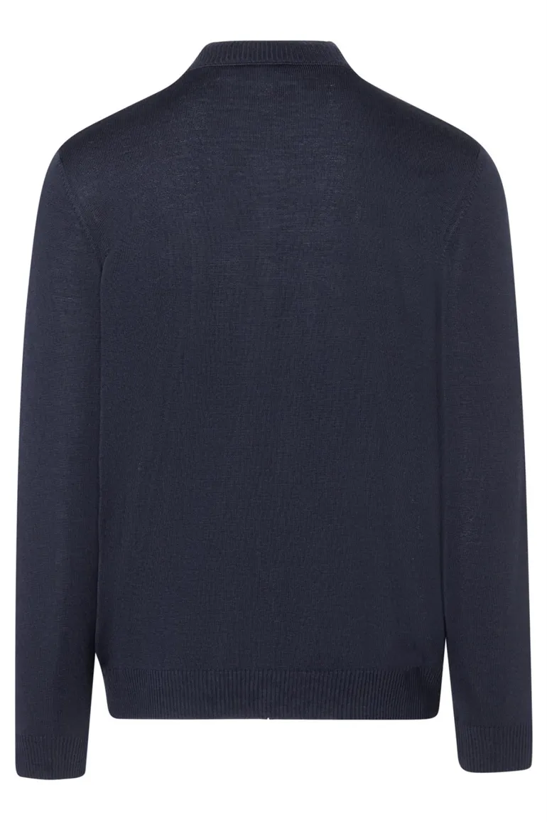 Maerz vest donkerblauw merinowol superwash
