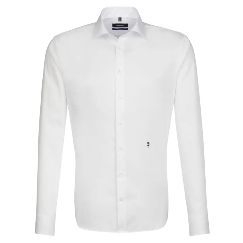 Seidensticker Shaped overhemd wit twill non iron