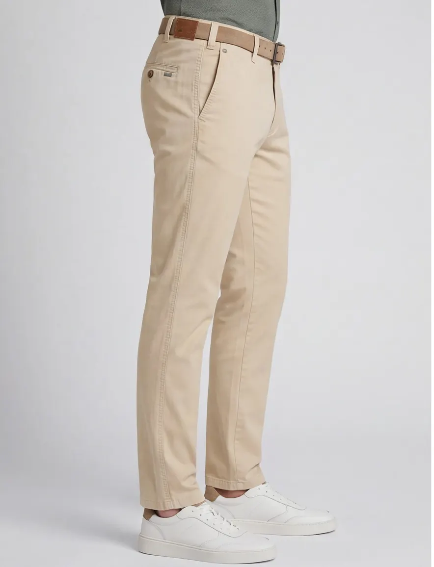 M.E.N.S. pantalon chino katoen beige Madison