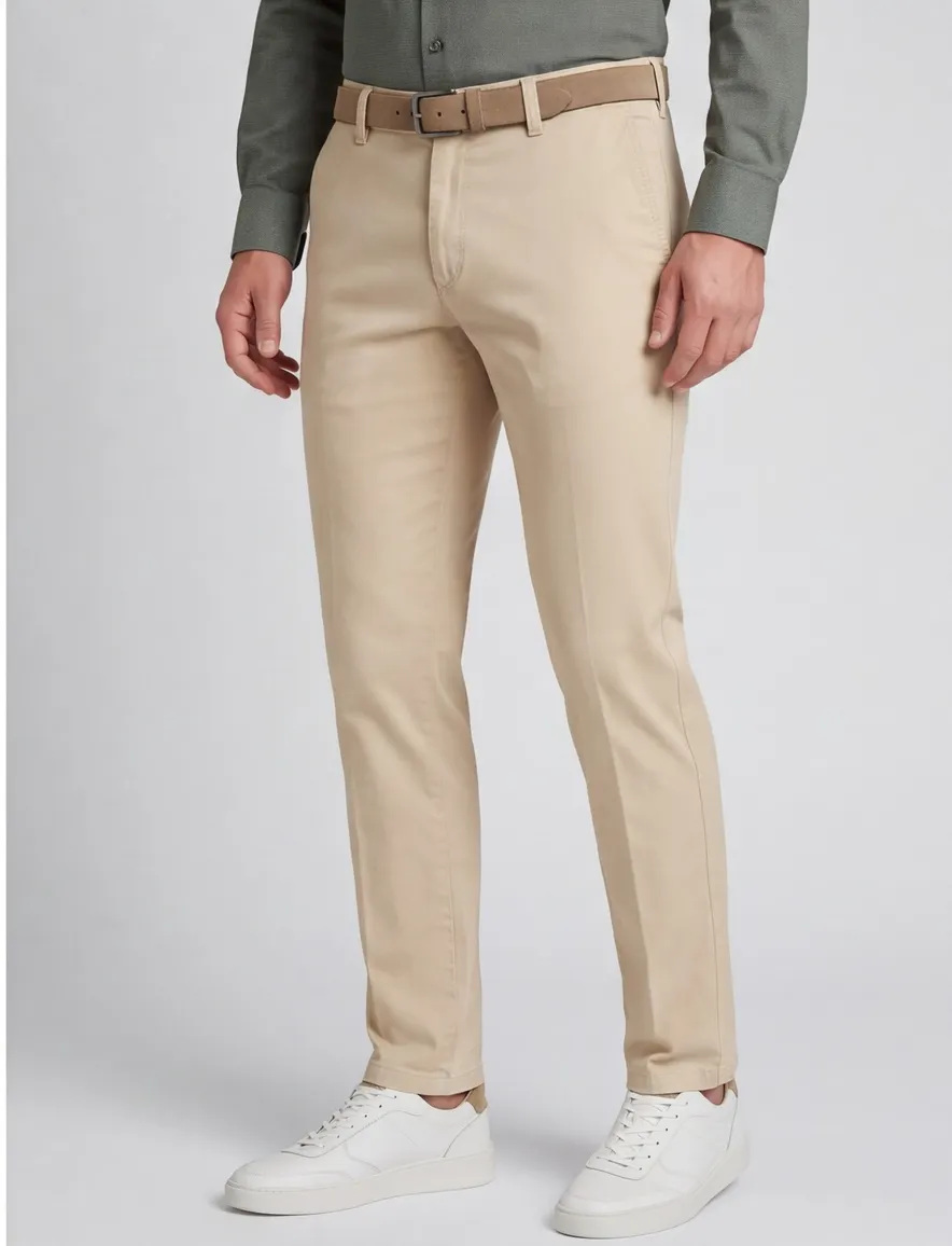 M.E.N.S. pantalon chino katoen beige Madison