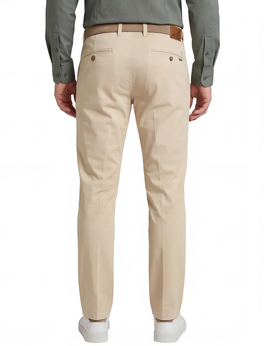 M.E.N.S. pantalon chino katoen beige Madison