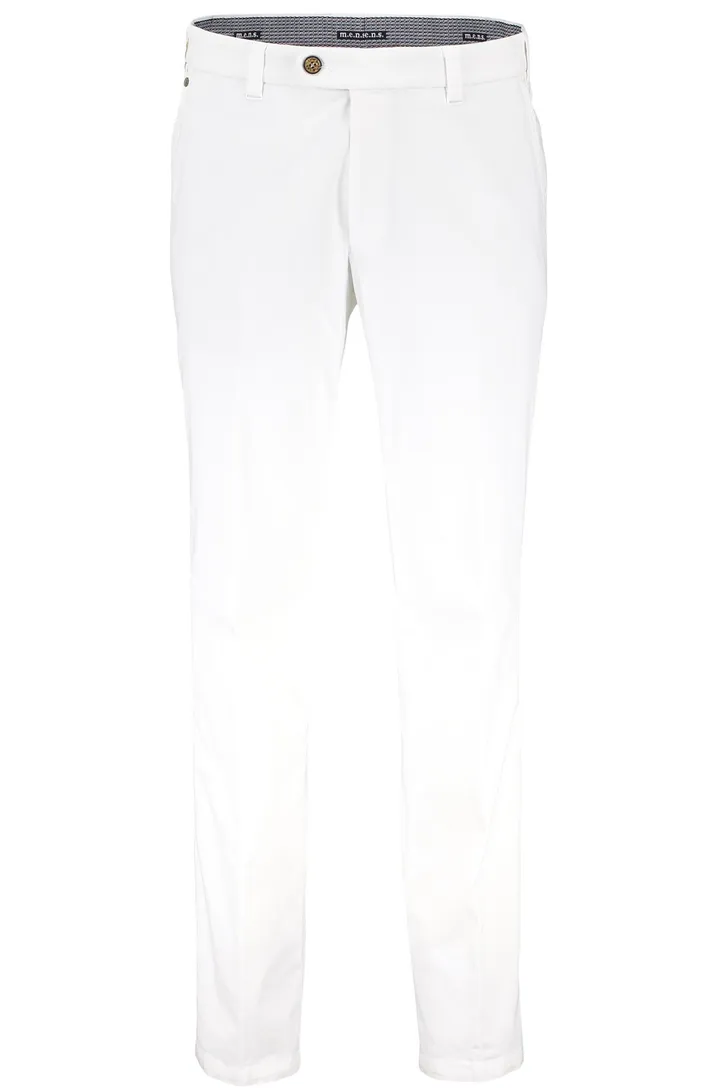 Pantalon stretch M.E.N.S. wit katoen