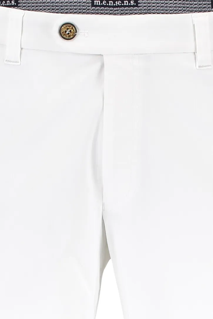 Pantalon stretch M.E.N.S. wit katoen