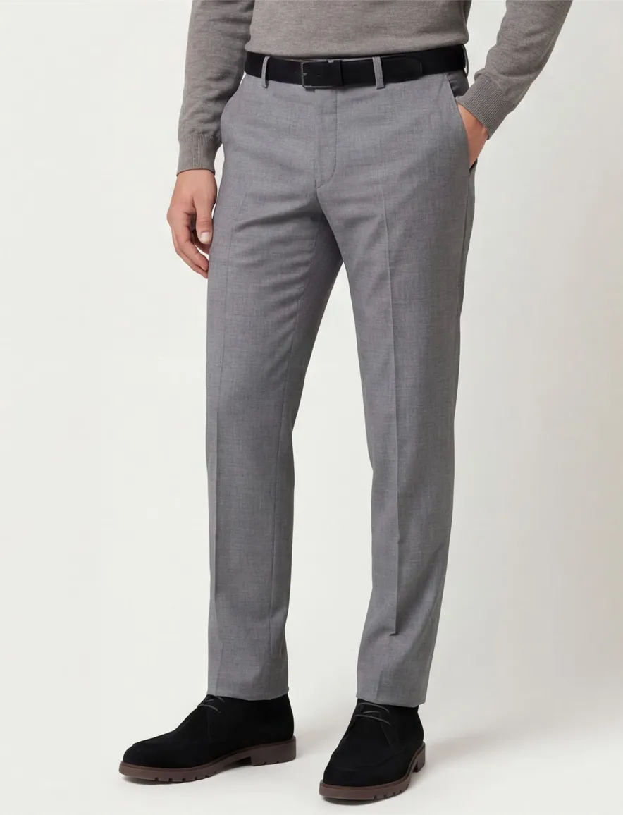 M.E.N.S. pantalon wol Madison grijs